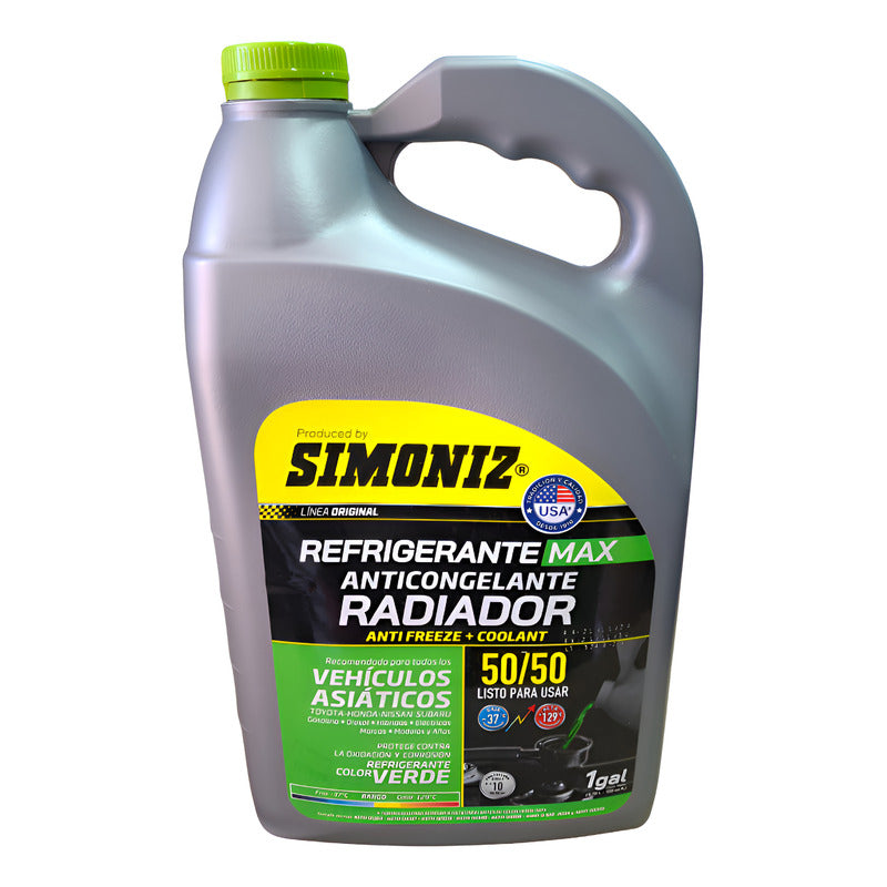 Anticongelante Coolant Simoniz 50/50 Verde Asiático
