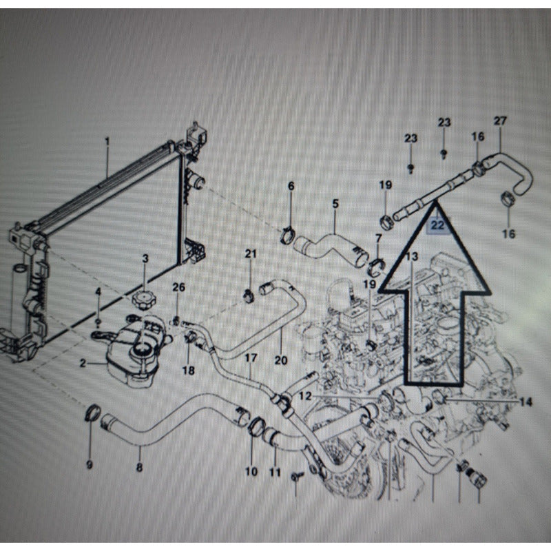 Tubo De Calefacción Chevrolet Onix 1.4 Prisma 1.4