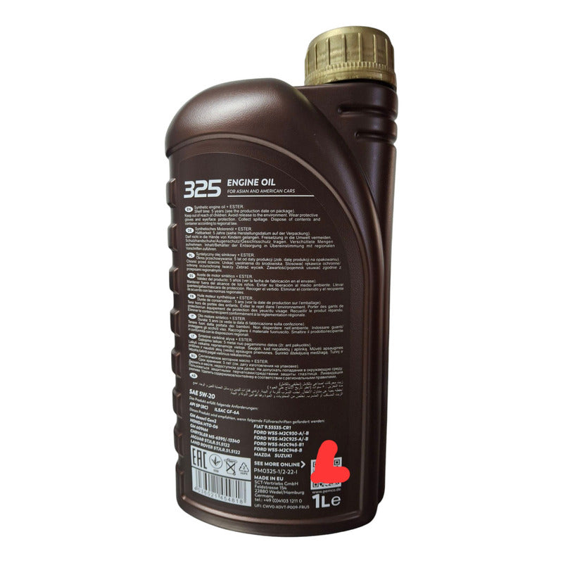 Aceite De Motor 5w20 Full Sintético Pemco Alemán 1 Litro