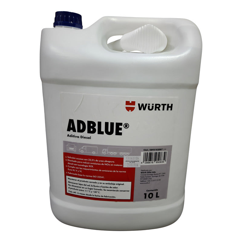 Adblue Wurth 10 Litros Incoloro