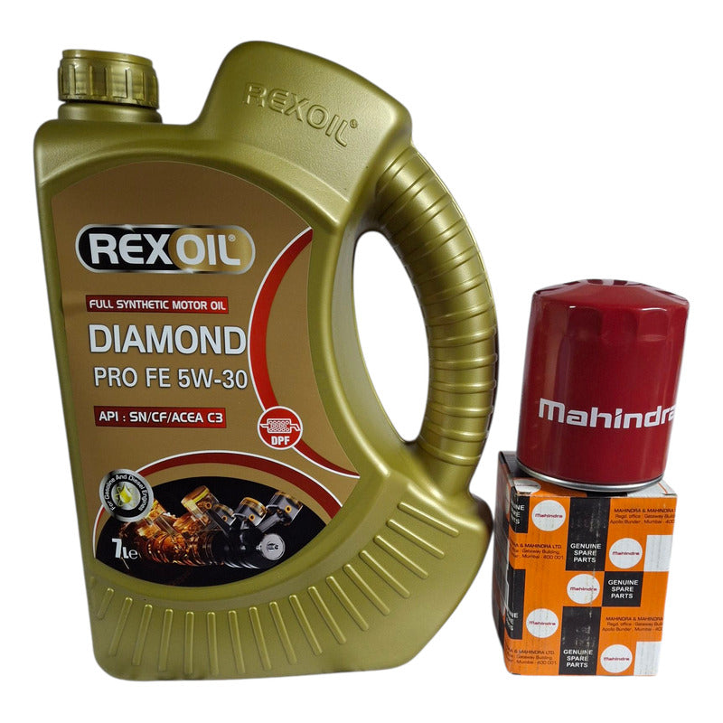 Aceite De Motor 5w30 Full Sintético 7litros+filtro Mahindra