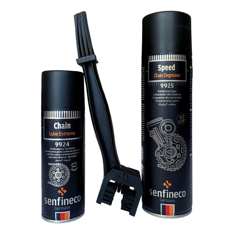 Pack Limpiador Y Grasa Chain Lube Cadena De Moto Senfineco