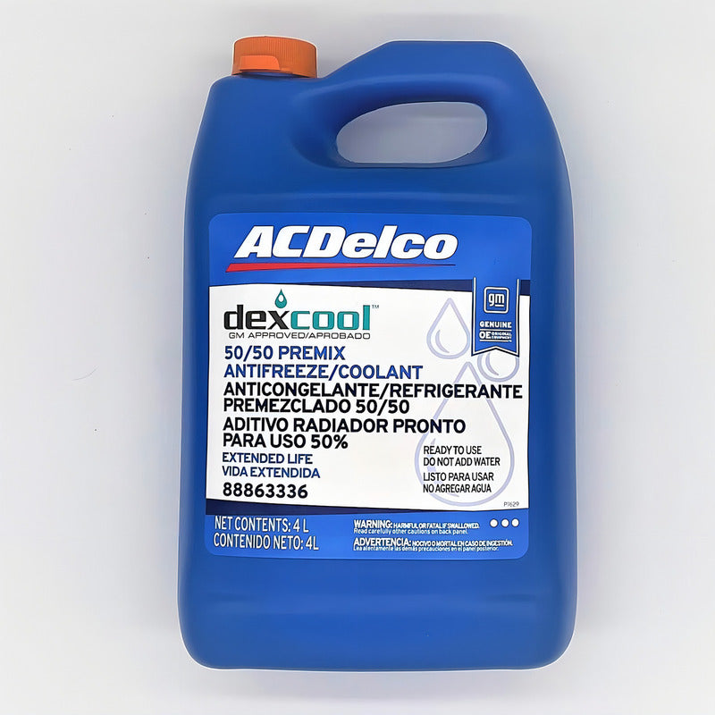 Líquido Refrigerante Anticongelante Acdelco 88863336 Dexcool Naranja En Bidón 4l