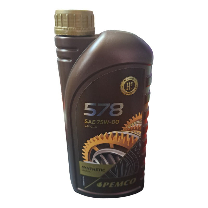 Aceite 75w80 Gl4 Caja Mecánica Pemco Sintético 1 Litro