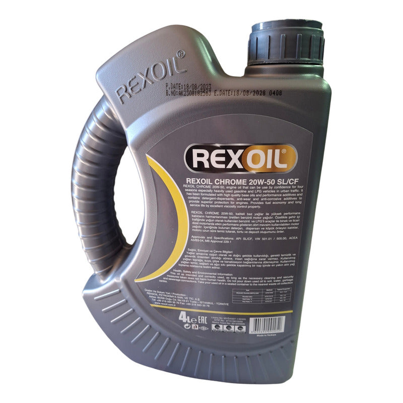 Aceite Rexoil 20w50 Diesel Y Bencinero Semi Sintético 4l