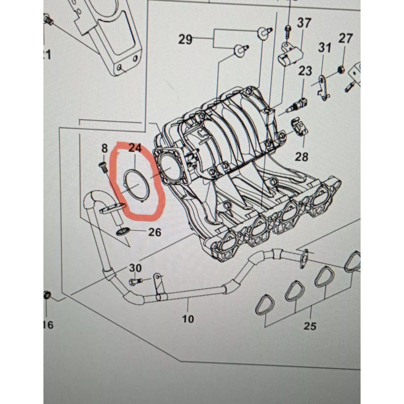 Empaquetadura Cuerpo Aceleracion Aveo Optra1.6 Vivant 1,6