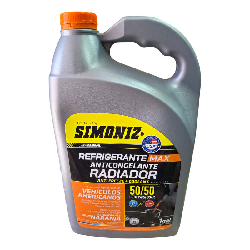 Refrigerante Anticongelante Coolant Simoniz 50/50 Naranjo Naranja