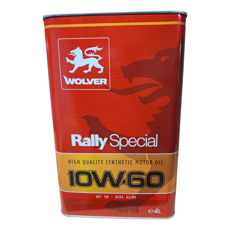 Aceite De Motor 10w60 4 Litros Full Sintético Wolver