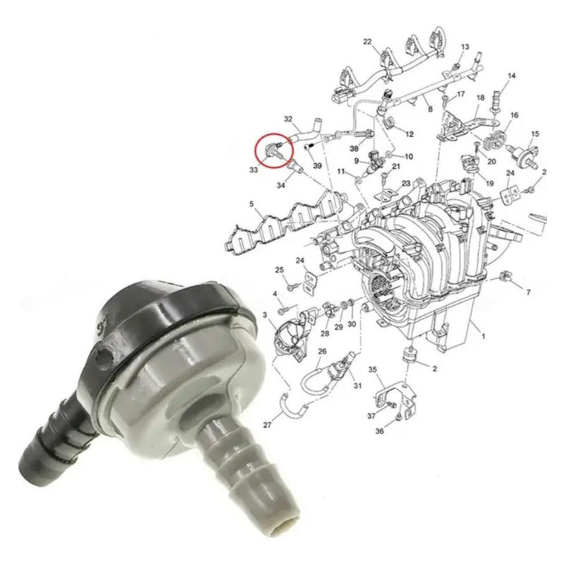 Valvula Check Pcv Chevrolet Cruze Tracket Sonic