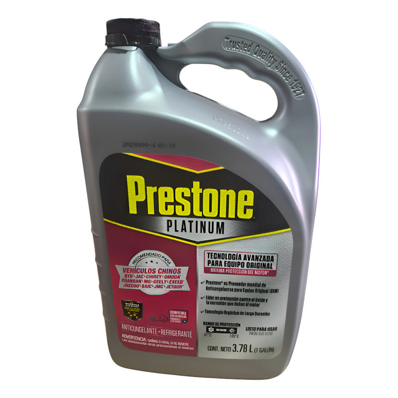 Refrigerante Anticongelante Prestone Vehículos Chinos 3.8lts Rosa