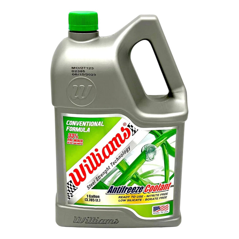 Refrigerante Anticongelante Williams 33% Verde 1 Galon Verde