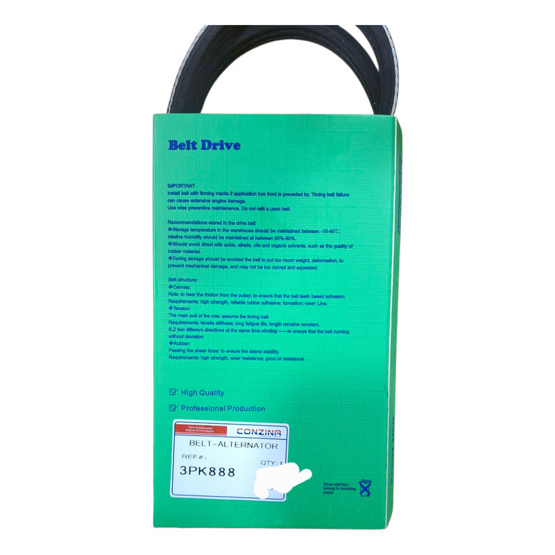 Correa 3pk 888 Bomba Hidráulica Prisma 1.4 Onix 1.4 Incoloro