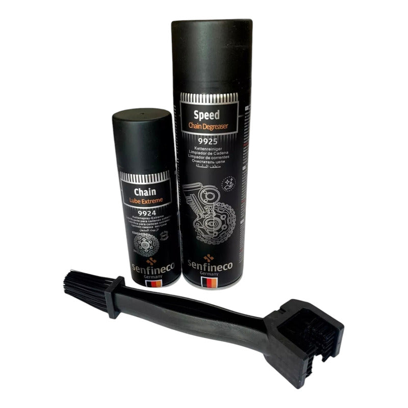 Kit Limpiador Y Lubricante Cadena De Moto Senfineco