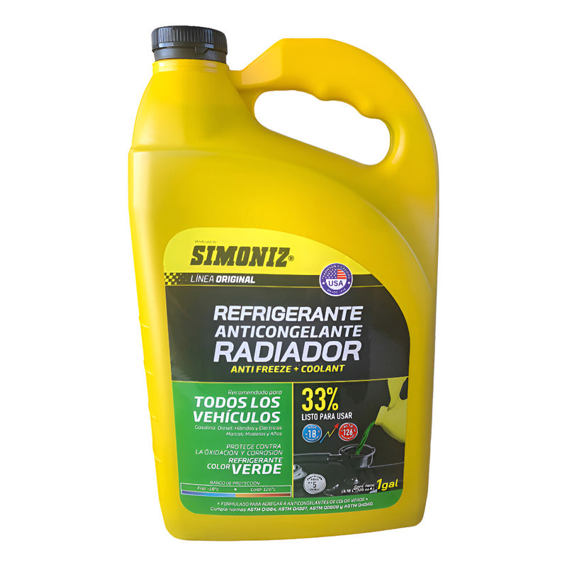 Refrigerante Anticongelante 33%  Color Verde Verde