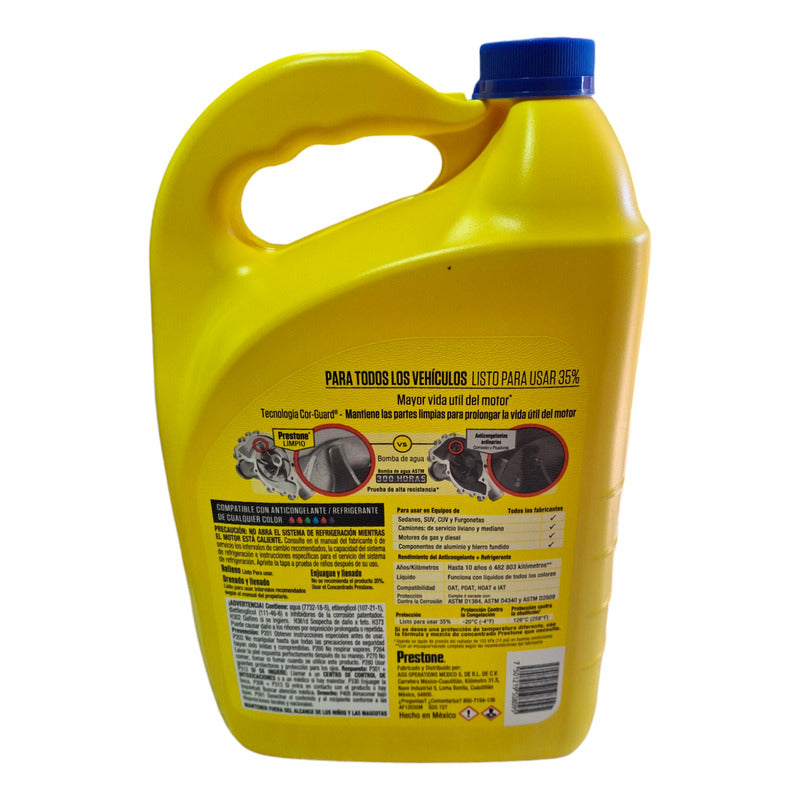 Refrigerante Anticongelante Prestone 35% Camaleón Amarillo
