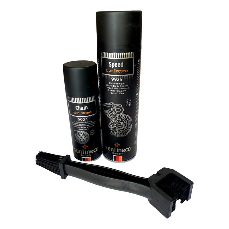 Pack Limpiador Y Grasa Chain Lube Cadena De Moto Senfineco