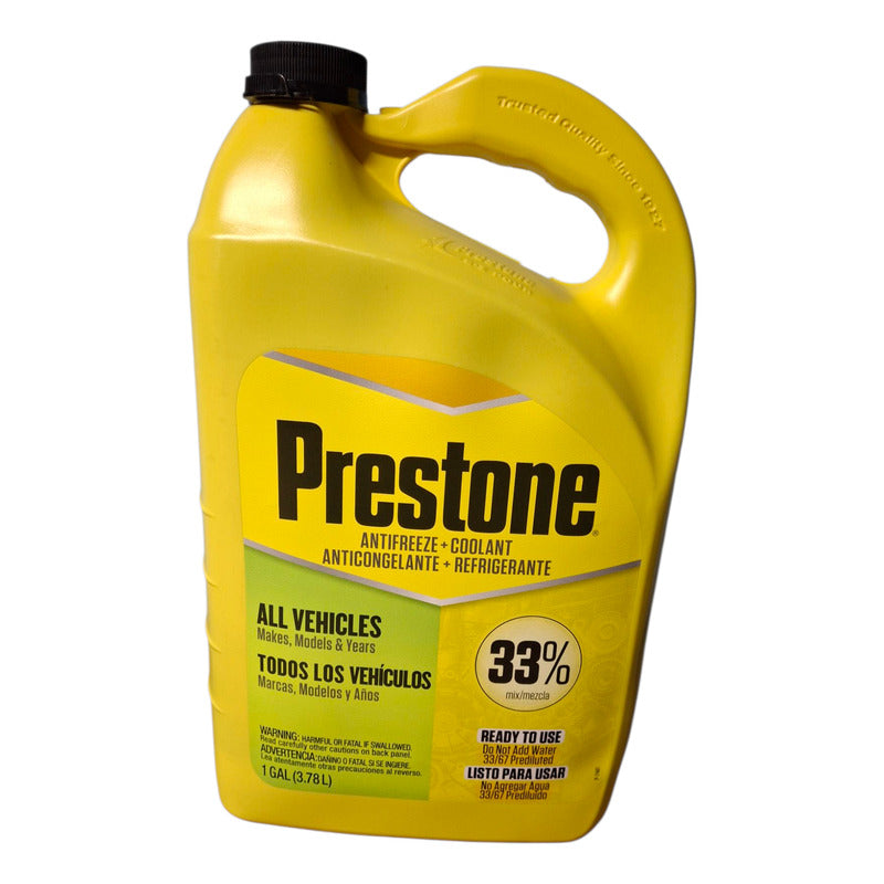 Prestone Antifreeze/ Coolant Refrigerante 33% Mezcla Precisa Verde