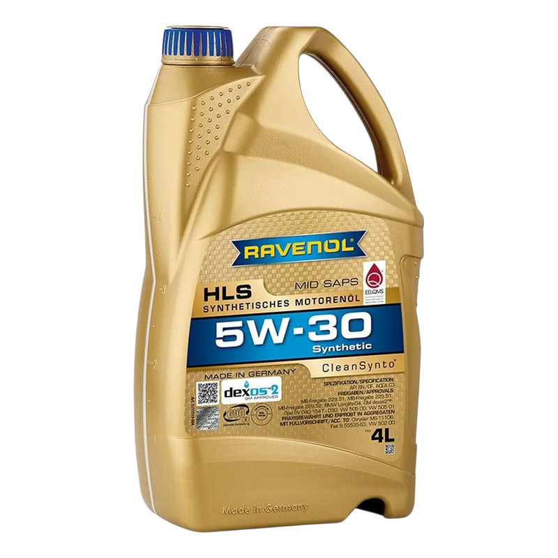 Aceite De Motor 5w30 Sintético Ravenol Hls 4 Litros