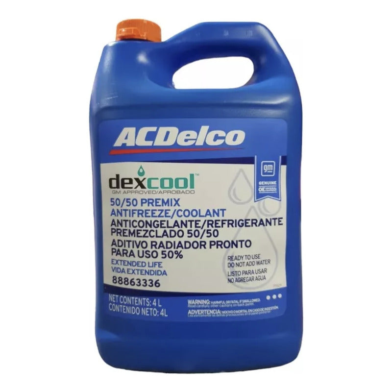 Anticongelante Refrigerante Acdelco 50/50 Dexcool 4l