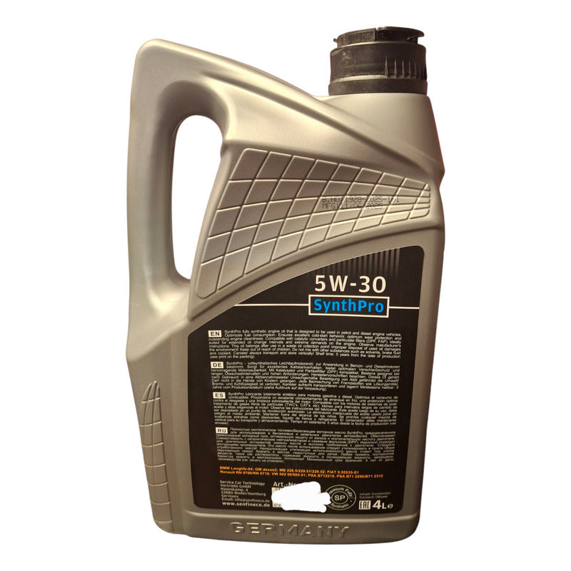 Aceite De Motor 5w30 Full Sintético 4 Litros Senfineco