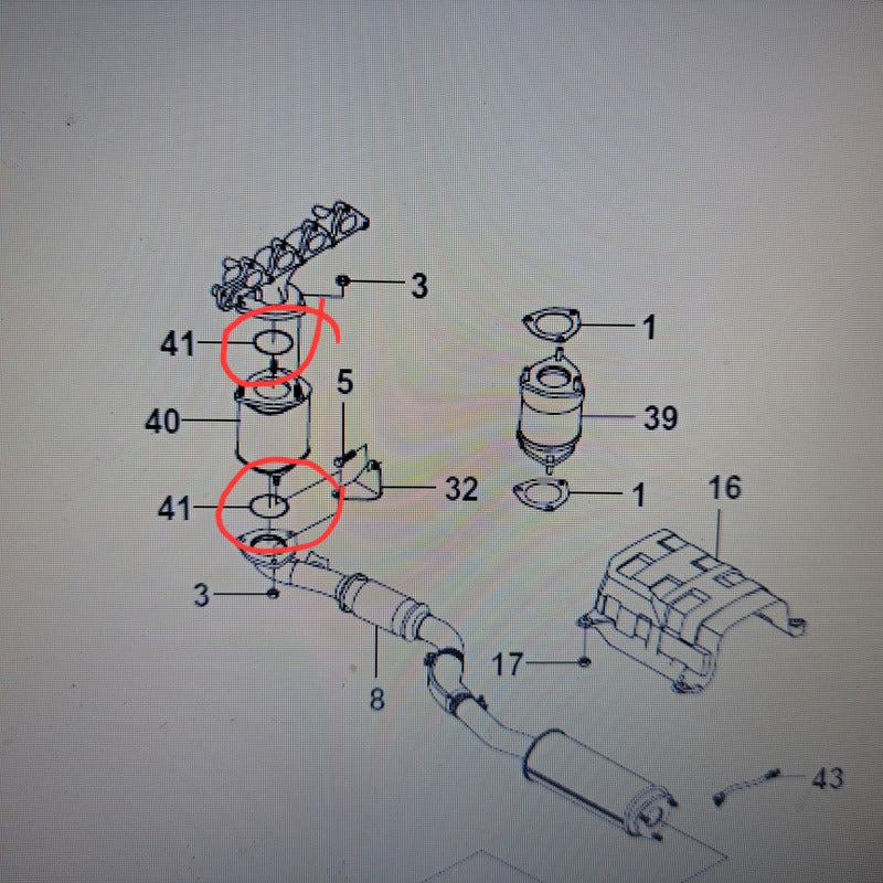 Empaquetadura Convertidor Catalítico Chevrolet Aveo Optra1.6