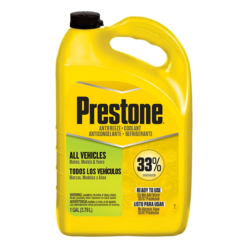 Prestone Antifreeze/ Coolant Refrigerante 33% Mezcla Precisa Verde